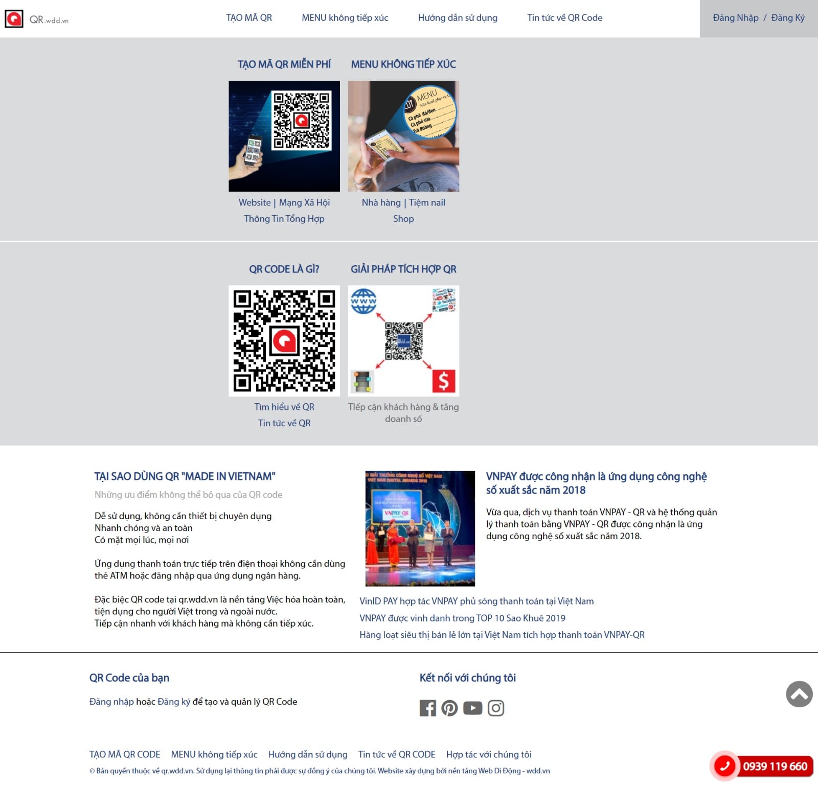 Thiết kế website QR Code