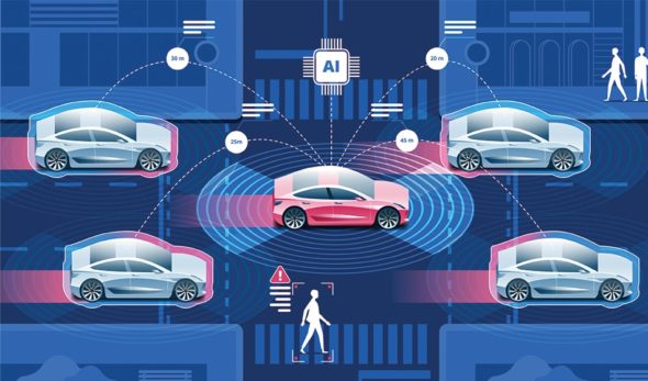 AI có bộ nhớ hạn chế được ứng dụng trong xe thông minh, giúp phân tích dữ liệu môi trường và đưa ra quyết định theo thời gian thực.
