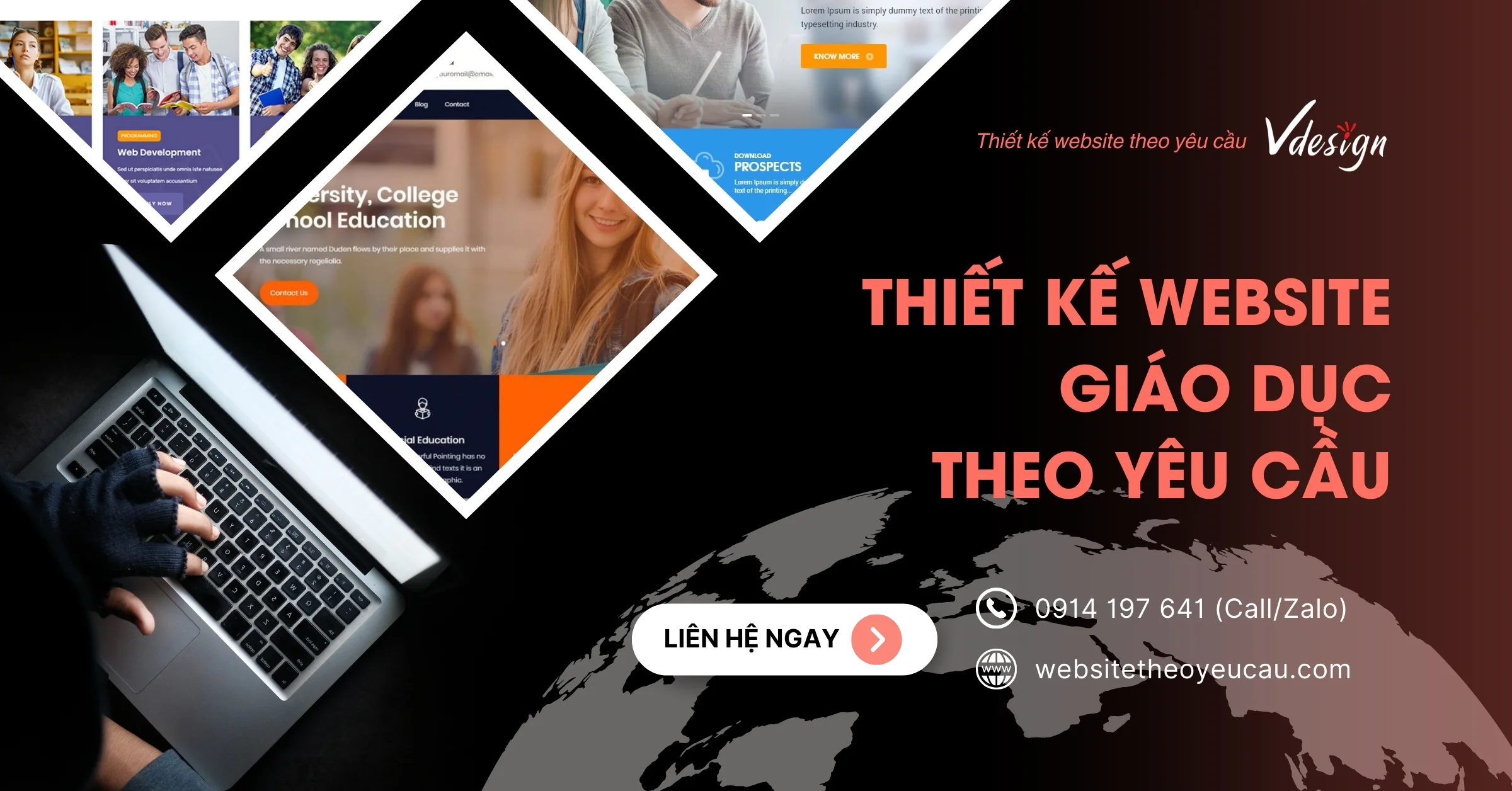 Thiết kế Website Giáo Dục Trường Học Chuyên Nghiệp theo yêu cầu | Công ty VDesign