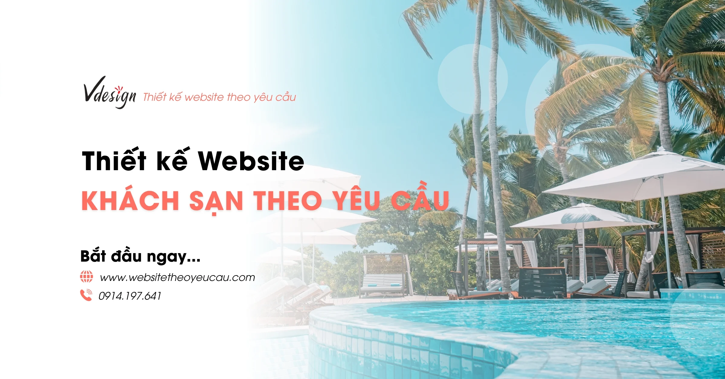 Thiết kế Website Khách Sạn theo yêu cầu - Resort Chuẩn SEO, Chuyên Nghiệp, Trọn Gói | Công ty VDesign