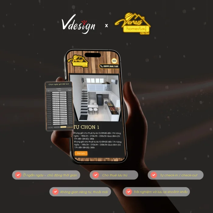 Dự Án Website VENUS HOMESTAYS