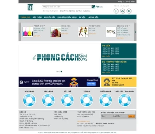 Thiết kế website dịch vụ Siêu Thị Bỏ Túi